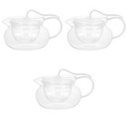3pcs transparente Glas Teekannen dekorativ