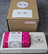 Nora Fleming RETIRED SD01 NIB Ceramic Pearl Dot Soap Dish