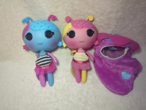 Lalaloopsy Littles Lala Oopsie Fairy Lilac + Daffodil Sleeping Pod 2012 7" Lot 2