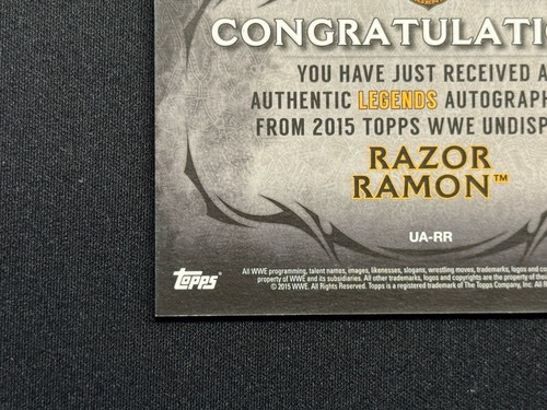 2015 Topps Undisputed WWE Legends Razor Ramon (SCOTT HALL) on card autograph - Picture 13 of 14
