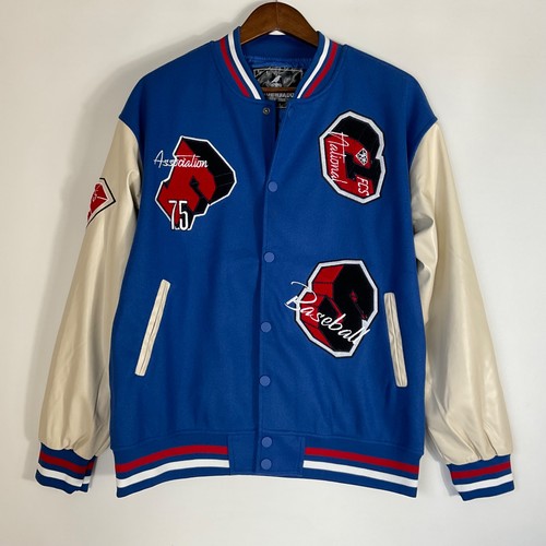 RAOENJADO Blue Varsity Jacket Mens Size M - Picture 1 of 13