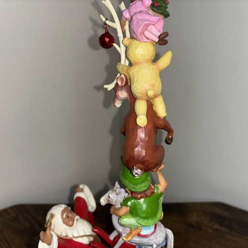 Neu 2015 Jim Shore "Big Wish" Weihnachtsmann & Tasche mit Figuren Elfe Bär Enesco 12" groß - Bild 9 von 19