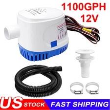 12V 1100GPH Automatic Submersible Boat Bilge Water Pump With Auto Float Switch