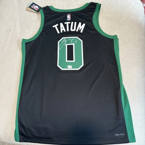 JAYSON TATUM Signed Custom BLACK Jersey NBA Boston Celtics Fanatics Authentic!!