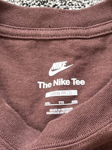 Nike T Shirt Mens XXL Brown Short Sleeve Crew Neck Water Fire Earth FB9813 - Picture 3 of 3