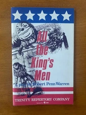 Vintage 1987 "All the King's Men" Trinity Repertory Company Playbill - Stub