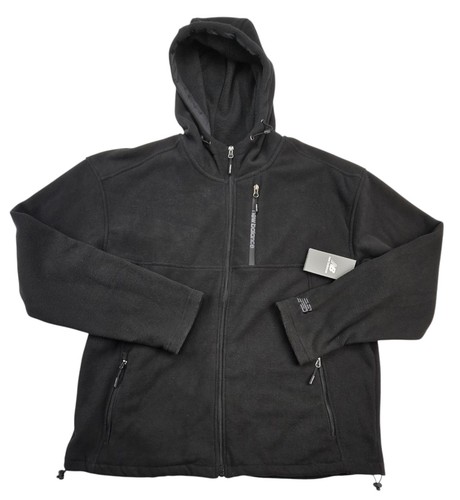 NEW NWT MENS NEW BALANCE FLEECE JACKET SZ 2X Big Black - Picture 1 of 6