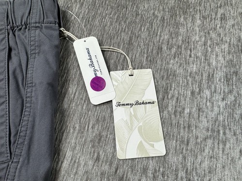 Tommy Bahama Survivor Cargo Shorts Men XL Gray Elastic Waist Drawstring Gorpcore - Picture 2 of 9