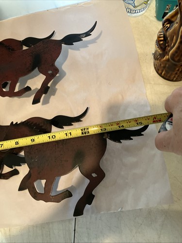 Vintage Rustic Metal Wall Horse Decor - Picture 3 of 21