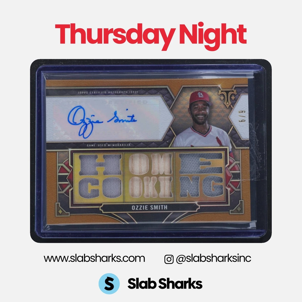 Ozzie Smith Sports Trading Card Singles Autographed Baseball for 