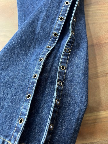 NWT Willi Smith Jeans Womens 8 Jeans Laced Sided No Laces Y2K Size 32x31 - Picture 5 of 11