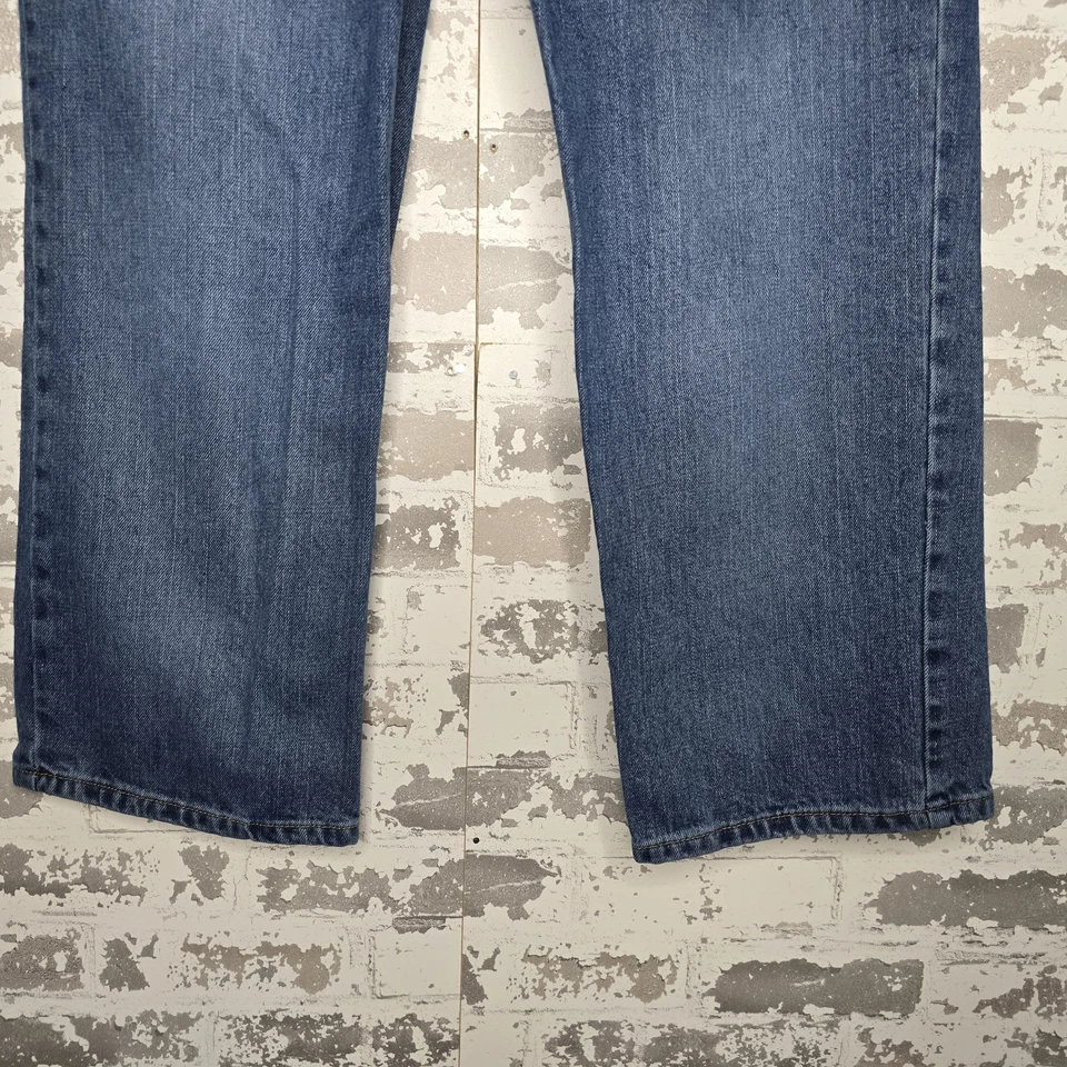 Pantalones de mezclilla Polo Ralph Lauren para mujer 14 recortados 100 % algodón tiro alto azul cremallera Foto 3 de 4