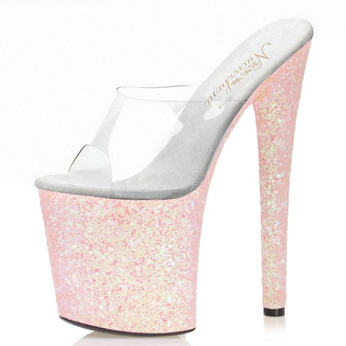 Sexy discoteca boca de pez 20 cm para mujer dedos redondos tacones altos verano - Imagen 12 de 19