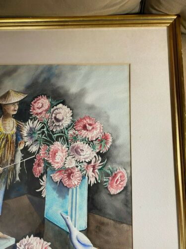 Large Betty Punston Lehr "Still Life Scene" Watercolor Painting - Signed/Framed - Picture 3 of 12