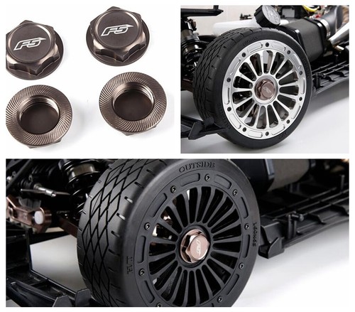 Tapa de tuerca de rueda de aleación de aluminio para 1/5 Rovan Rofun F5 Truck MCD XS-5 RC PIEZA DE COCHE - Imagen 1 de 4