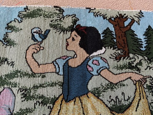 Disney Wall Tapestry Runner Panel For Frame Snow White &the Seven Dwarfs 14x39” - Picture 5 of 8