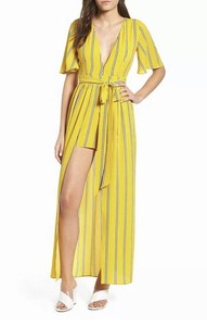 yellow romper womens
