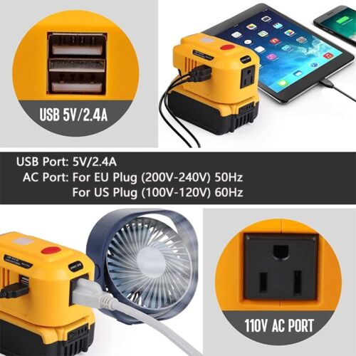 For Dewalt Battery Inverter Generator DC 20V To AC 110V/220V Inverter Power LED - Picture 3 of 10