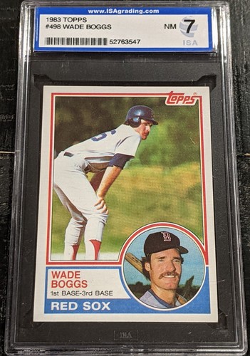 1983 Topps Wade Boggs ROOKIE ISA 7 NM #498 RC Red Sox Yankees Good Centering