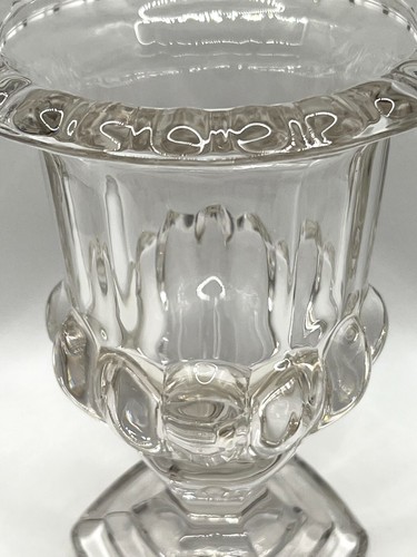 Vintage Clear Glass Flower Vase Retro Home Decorative 5.5 in Height - Picture 6 of 9