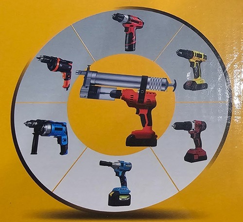 Adaptador de taladro para pistola de engrase eléctrica con carga de 14 OZ - Imagen 10 de 12