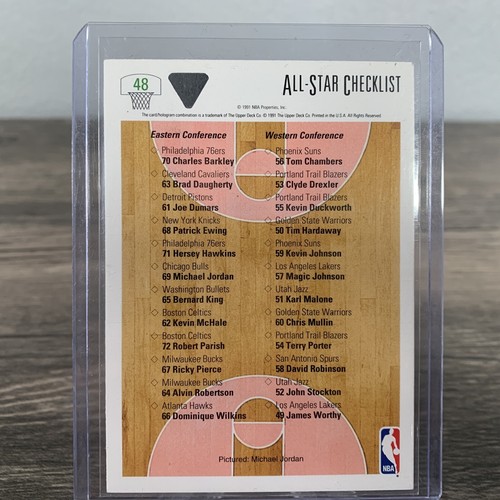 1991-92 Upper Deck Michael Jordan NBA All-Star Weekend Checklist #48 Bulls - Picture 6 of 6