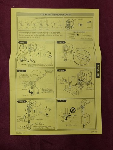 Controlador de montaje en cubierta de un solo orificio Toto TELC105R-C20E 0,5 GPM G1/2 SOLAMENTE - Imagen 8 de 10