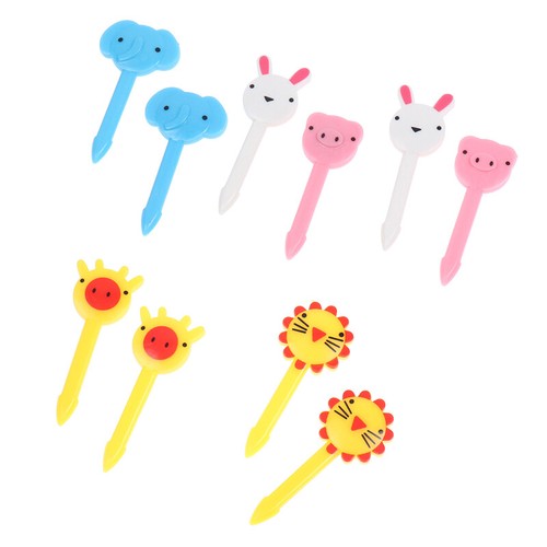 10Pcs Mini Animal Farm Cartoon Fork Fruit Children Snack Cake Dessert FoJO - Bild 4 von 6