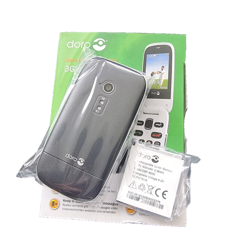 New ✔ Doro 631 PhoneEasy 2G 3G Flip Phone + Chg Cradle Big Buttons Loud Clear - 第 1/9 張圖片
