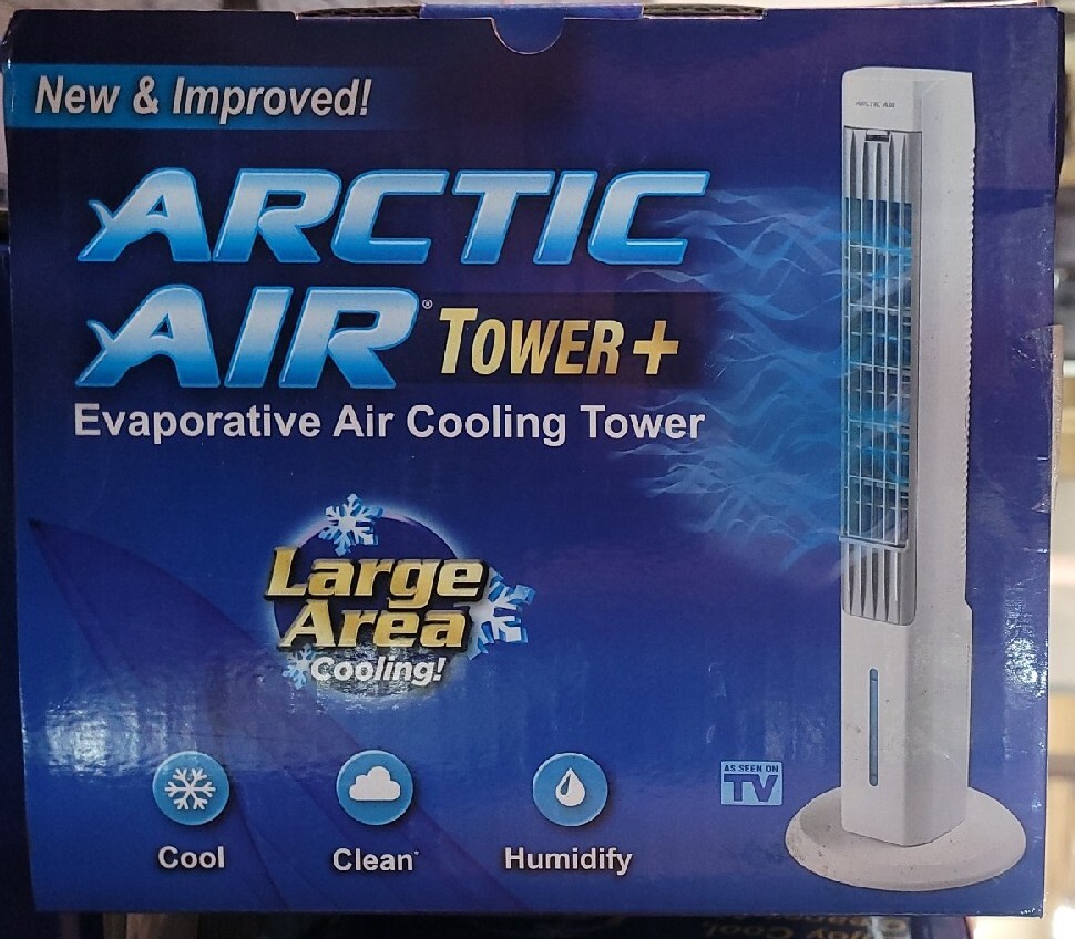 NEW!! ARCTIC AIR Oscillating Tower 305 CFM 4 Speed Portable Evaporative