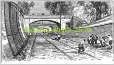 Constructing Tunnels, c1900, MODERN REPRODUCTION