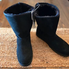 Women's Boots Shearling Style Bootie Soph Black Warm Winter Footwear