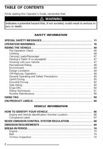 Can-Am Owners Manual 2007 OUTLANDER 400 MAX - Foto 3 di 12