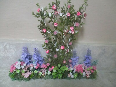 Miniature doll//dollhouse side of house//fence liner ROSE GARDEN//4 colors