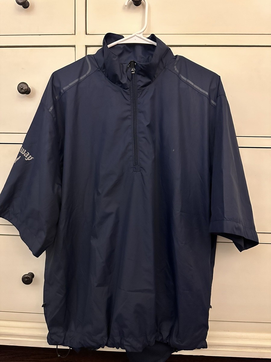 メンズ長袖ゴルフポロシャツCallaway Weather Series XL Callaway Men's Weather Series ¼ Zip Mock Neck Pullover For