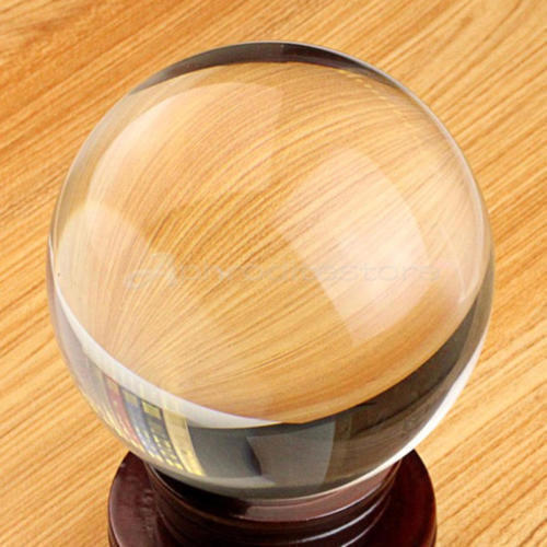 30-100mm Clear K9 Crystal Photography Lens Ball Photo Prop Background Home Decor - Picture 11 of 12