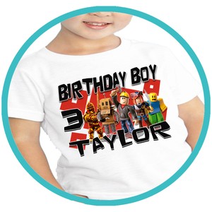 Details About Custom Roblox Birthday Shirt Personalized Family Tee Birthday T Shirt Name B Day -
