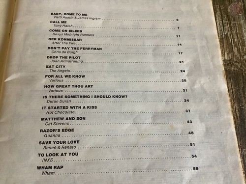 TOP POPS VOL. 14 VINTAGE SHEET MUSIC BOOK - CHAPPELL MUSIC - Bild 2 von 3