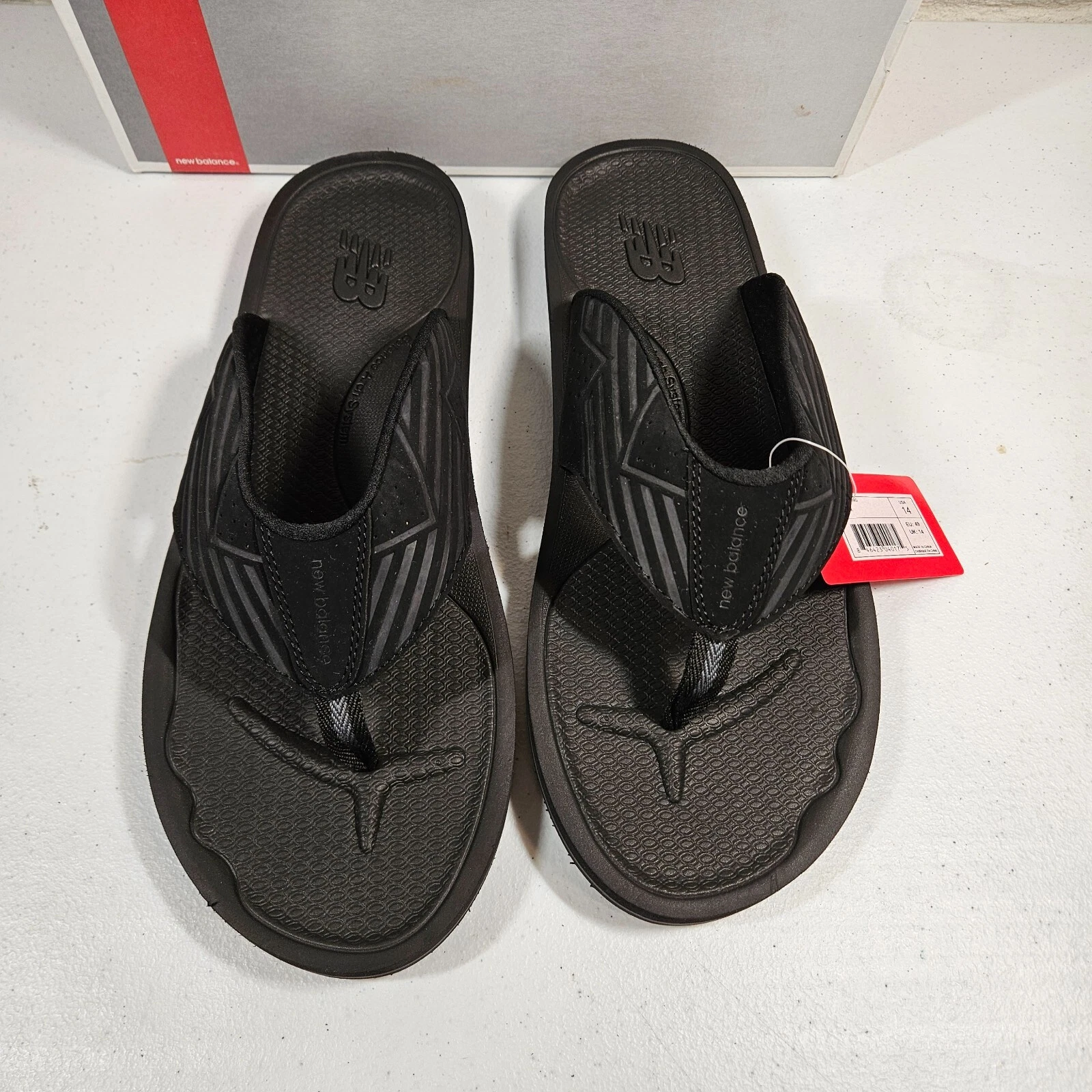 New Balance Mosie sandali infradito neri uomo taglia US 14 D