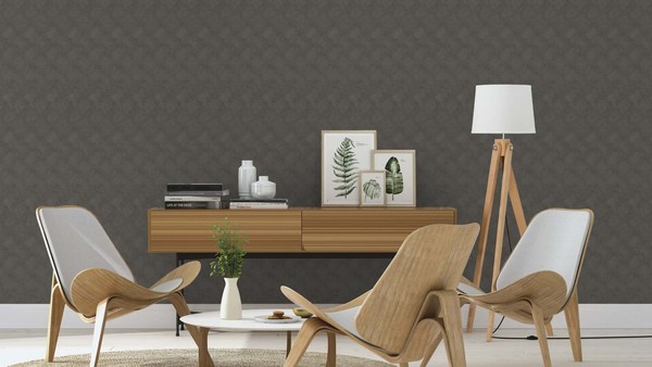 Vliestapete Rasch Grafik Muster Abstrakt Anthrazit Metallic 608168 (4,30€/1Qm)-image