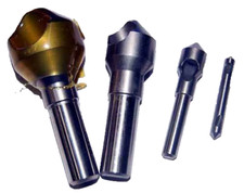 4 Pc. M.A Ford 3/16",7/16",13/16",1-1/8"x 90 Deg. "Zero" Flute Countersinks Set