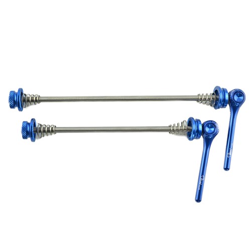 OMNI Racer WORLDS LIGHTEST Race-Lite Titanium Alloy Road Wheel Skewers: 46g BLUE - Picture 1 of 6