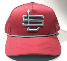 LGND Supply Co Snapback Sea Foam Pink Lt Blue Hat One Size NWOT Legend Mesh Rope