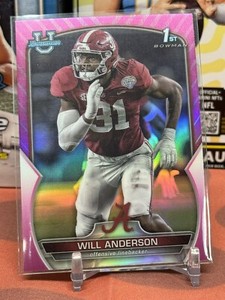 2022 Bowman U #52 Will Anderson 1st  Bowman Chrome Pink Refractor Alabama/Texans