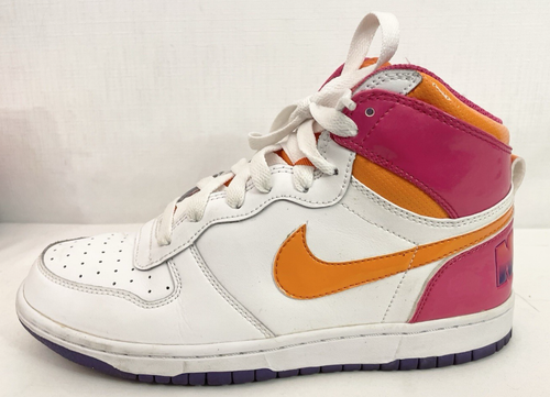 Nike Big High LE Zapatos Tops Altos Talla 8 Blanco Naranja Rosa 358858-181 Para Mujer’s - Imagen 7 de 12