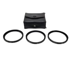 Vintage VIVITAR Coated Close Up Lens Set 49mm No. 1, No. 2  No. 3 w/ Case
