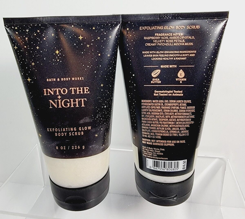 2 INTO THE NIGHT Bath Body Works Exfoliating Glow Body Scrub 8oz NEW Fast Ship - Picture 6 of 8