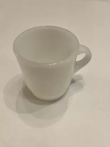 Fire King Milk Glass White Pedestal D Handle Mugs Coffee Cup