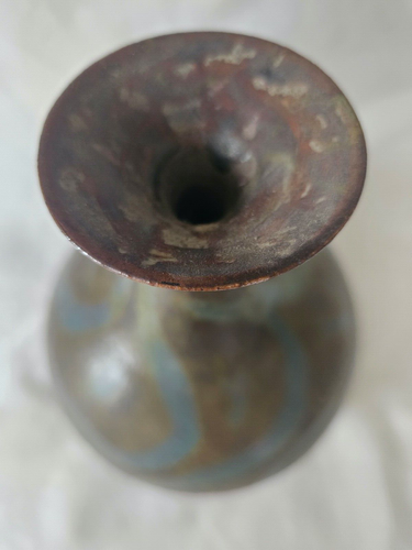 Wonderful early studio pottery vase bottle form great glaze effects - Picture 13 of 22