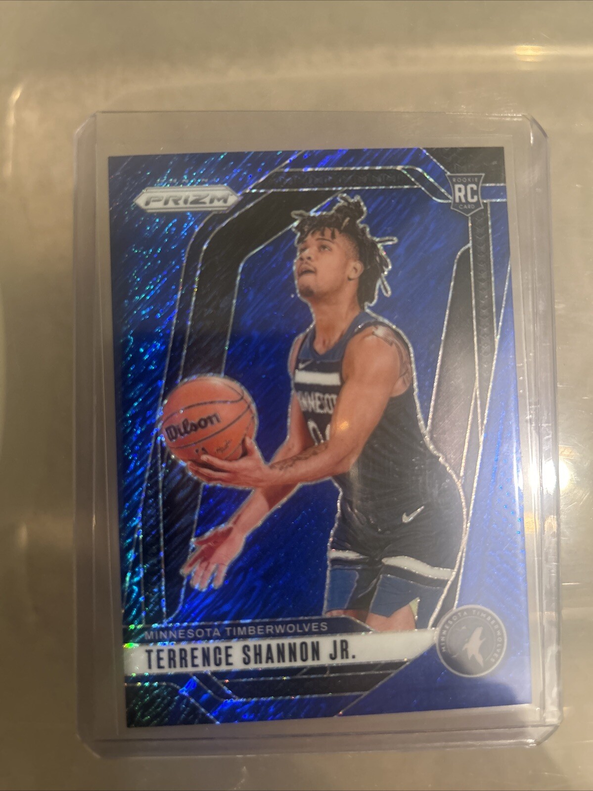 Terrence Shannon Jr. 2024-2025 Panini Prizm #224 Rookie Blue Shimmer 27/35